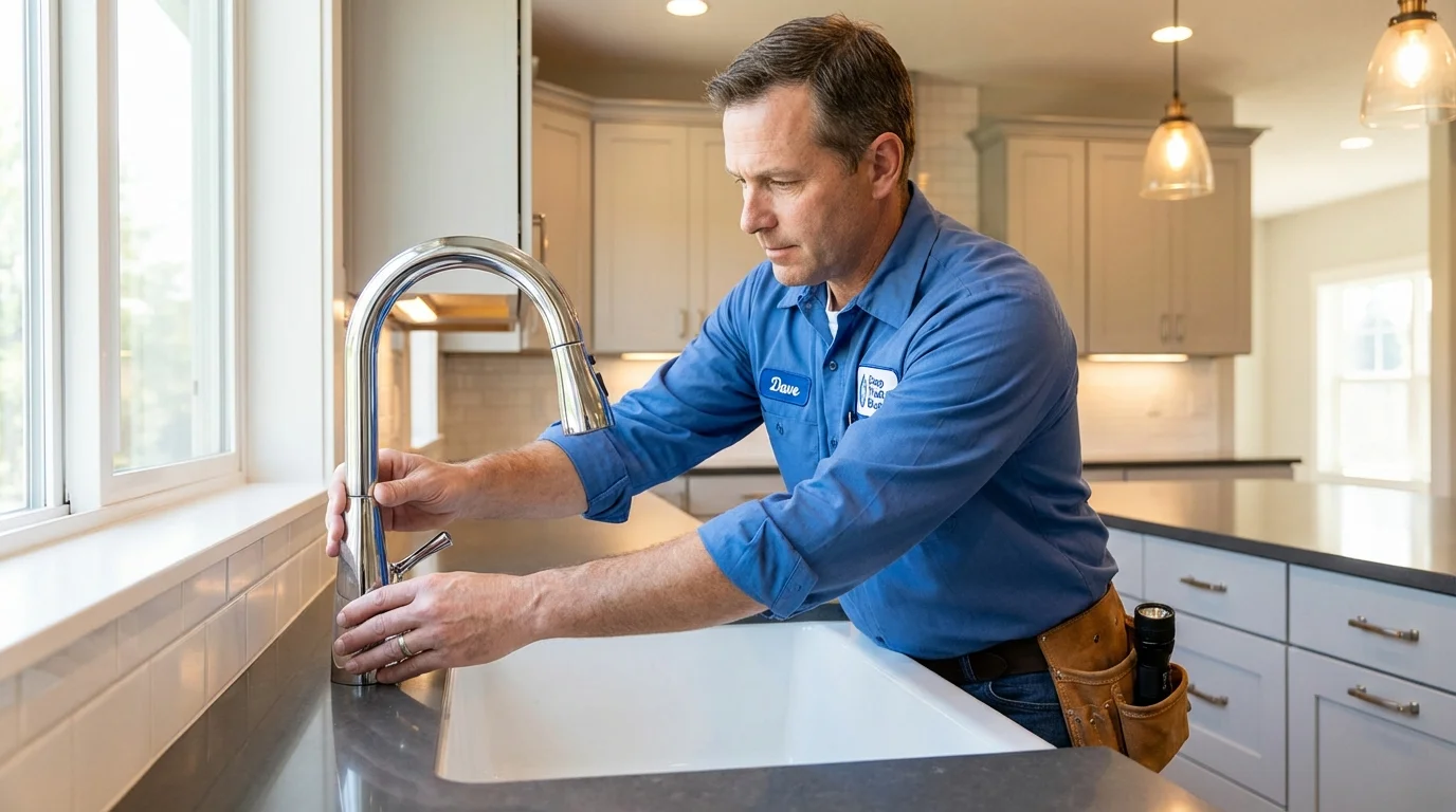 Kitchen faucet installation by Johns Plumbing LLC in Moses Lake