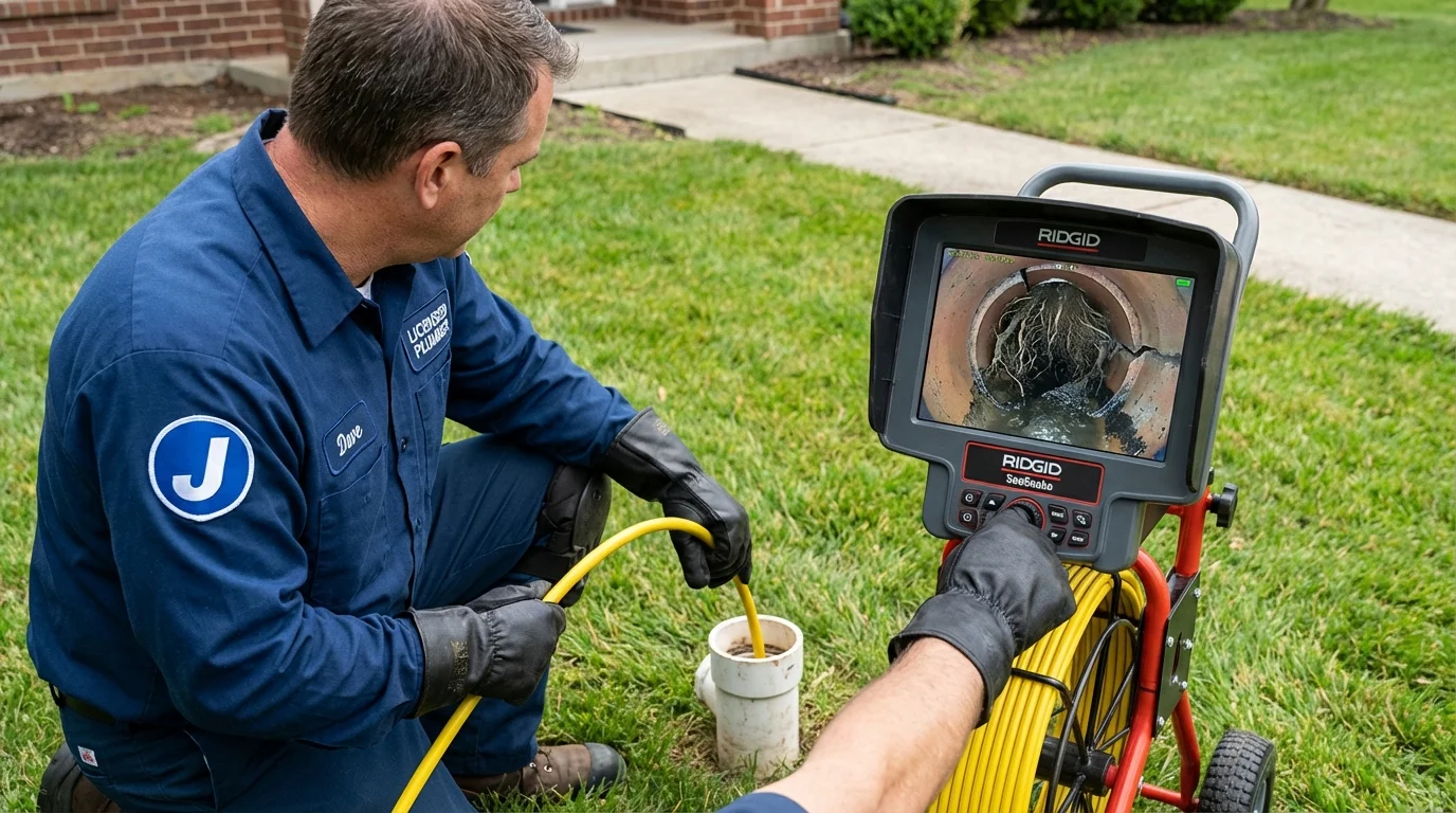 Sewer camera inspection being performed by Johns Plumbing LLC in Moses Lake