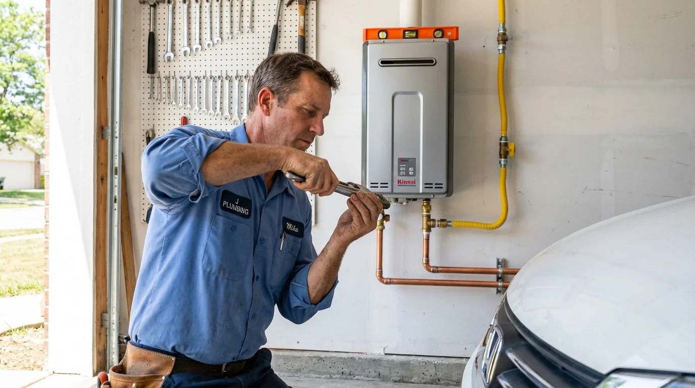 Tankless water heater installation by a Johns Plumbing LLC plumber in Moses Lake